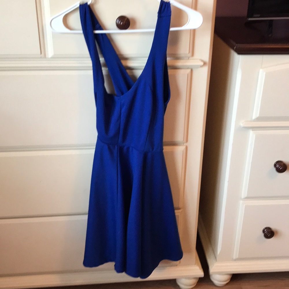 Blue cross back dress